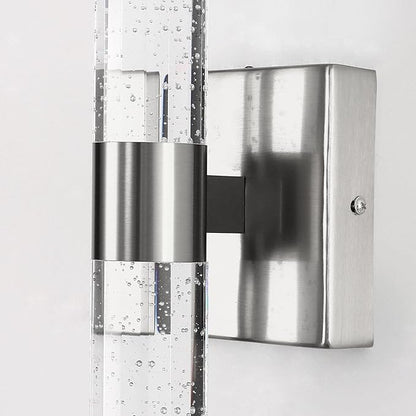 DORESshop Modern Wall Sconces Set of Two, 3CCT Crystal Bathroom Sconces Wall Light, Brushed Nickel Vanity Light Fixture, Sconce Wall Decor Set of 2, Wall Lights for Bedroom, Living Room, Hallway 18in