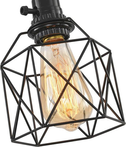 3-Light Hanging Light with Plug in Cord,Plug in Pendant Light Hemp Rope Pendant Lighting Vintage 3-Light Hanging Lamp Fixtures for Kitchen Island Living Room Bedroom