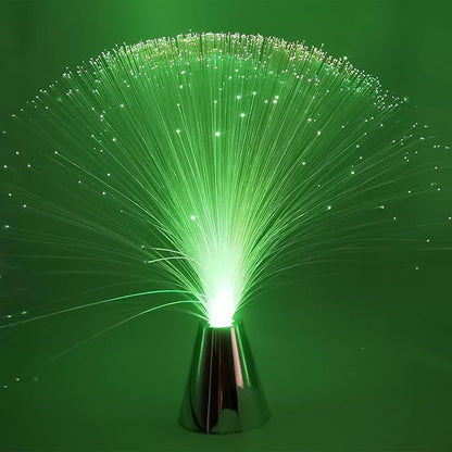 EA 2 pck 13‘’ inch LED Colourful Changing Fibre Fiber Optic Fountain Night Light Calming Lamp Christmas