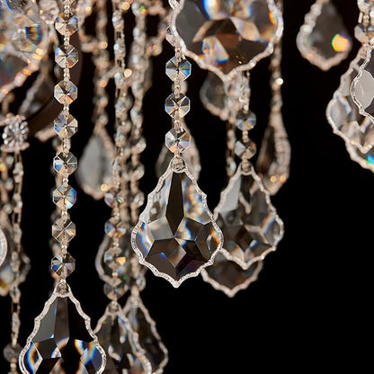 24 Lights Large Crystal Chandeliers Maria Theresa Chandelier for High Ceilings Vintage Chandelier Light Fixture Foyer Hallway Entryway Staircase 55.1" H x 39.4" D