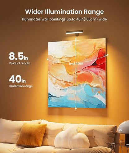 PopoIron Rechargeable LED Wall Sconces 7500mAh Battery Operated Wall Lamps for Bedroom, Touch and Remote Control, 3 Colors Wall Lights 360° Rotate Dimmable Brightness with 15 RGB Colors,Black 4 Pack