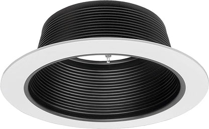 NICOR Lighting 6 inch Single Piece Baffle Trim, White (17503)