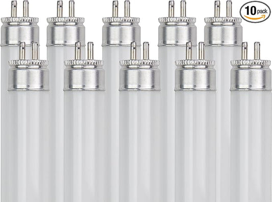 Sunlite F6T5/BL 6-Watt T5 Linear Fluorescent Light Bulb Mini Bi Pin Base, Black Light, 10-Pack