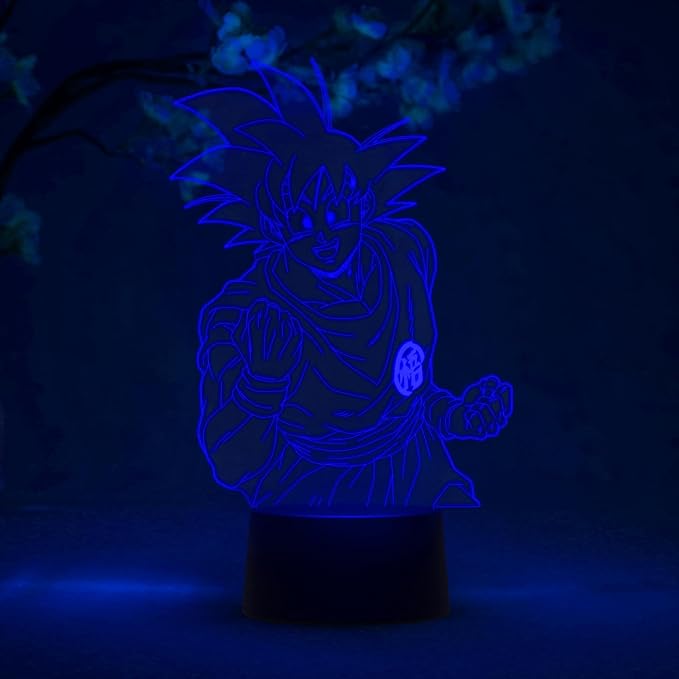 Otaku Lamps Goku Dragon Ball Super – Anime Lamp Figure Night Light, 16 Color RGB LED – Remote, 3D Anime Room Décor Gift for Otaku