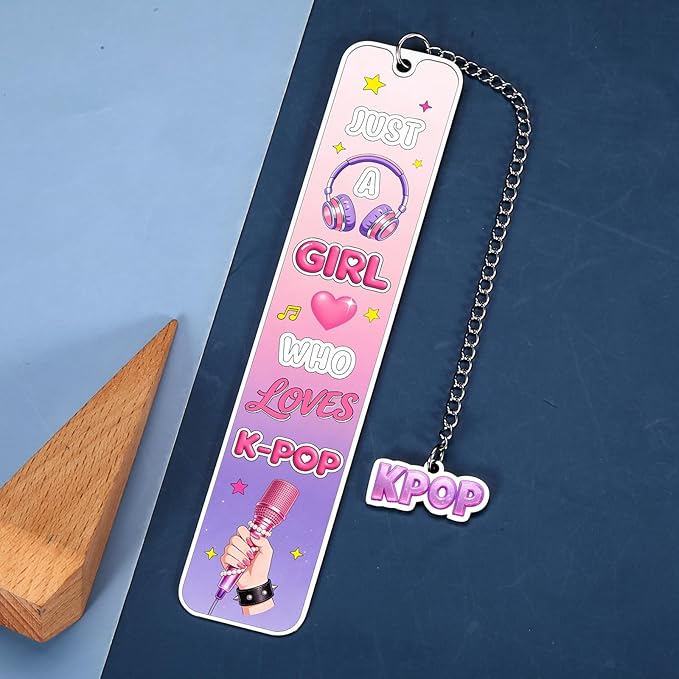 K Pop Baptism First Communion Kpop Merchandise K-pop Merch K-Pop Gifts for Girls Teen K Pop Bookmark K Pop Accessories Just a Girl Who Love Kpop Bookmark School Supplies Birthday Party Book Lovers