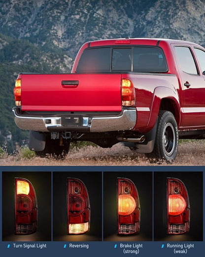 Nilight Taillight Assembly Compatible with Toyota Tacoma 2005 2006 2007 2008 2009 2010 2011 2012 2013 2014 2015 Rear Tail Light Lamp Replacement OE Style Passenger Side