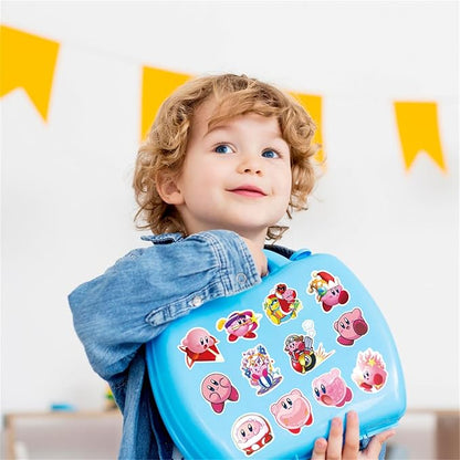 100PCS Cute Cartoon Kirby Stickers Kawaii Game StickersLaptop Waterproof Car Bicycle Suitcase Computer Water Bottle Mobile Phone Sticker Water Resistant Decals (KB100)