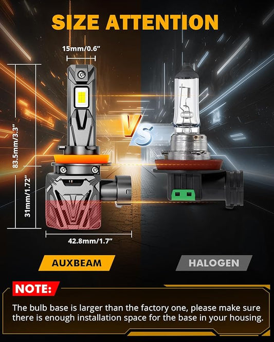 Auxbeam 2026 H 11 Fog Lights 30000LM Super Brightness Offroad Powersports Light