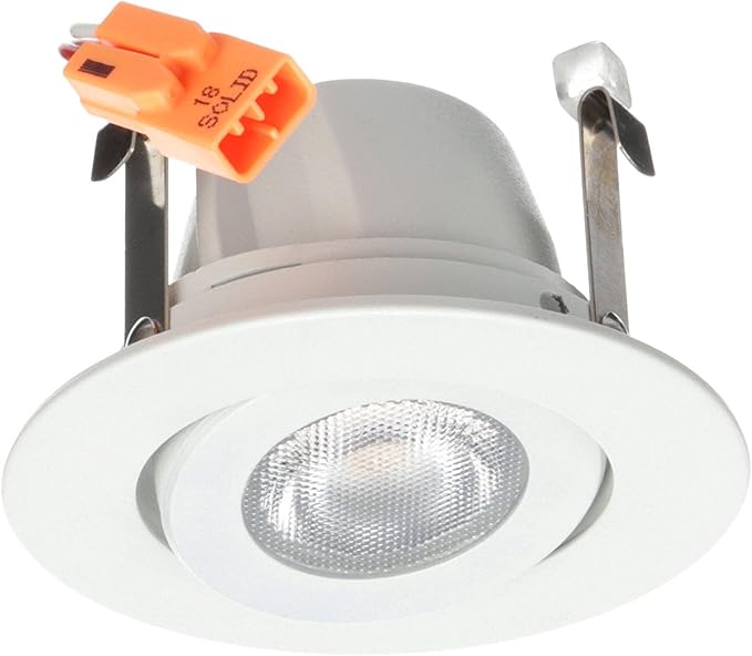 NICOR Lighting 2 inch LED Gimbal Downlight in White, 3000K (DLG2-10-120-3K-WH)