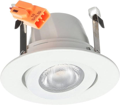 NICOR Lighting 2 inch LED Gimbal Downlight in White, 2700K (DLG2-10-120-2K-WH)
