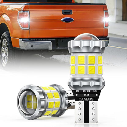 SEALIGHT 2026 Latest 921 LED Bulb, 700% Super Bright 912 T15 Led Reverse Light, Canbus Error Free 906 904 916 W16W LED Bulbs Replacement for Tail Backup Reverse Lights, 6500K White, Non-polarity, 2PCS