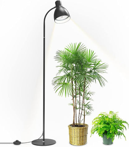 Bstrip Grow Light Lamp, 5000K Full Spectrum 25W LED Grow Light for Indoor Plants - 55" H Stand, Adjustable Angle with On/Off Switch