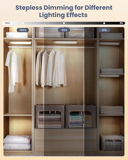 Pak Under Cabinet Lighting, 5 Pack 8 Inch 41 LED Motion Sensor Lights, Rechargeable Battery Operated Closet Light, Wireless Magnetic Dimmable 6500K Daylight White Under Counter Lights for Kitchen