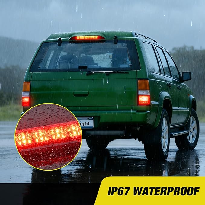 Nilight Third Brake Light Tail High Mount 3rd Stop Lights Smoked Lens Compatible with Nissan Pathfinder 1993 1994 1995 Van SUV Rear Center Cab Lamp
