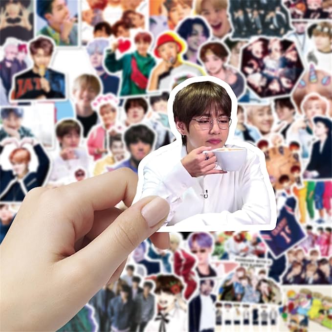 100pcs BTS Sticker Korean Boys Group Stickers for Teens Journal Cute Singing and Dancing Group Mixed Pack Stickers,Waterproof Vinyl Decals for Laptops Computer Scrapbook Phone Bumper Pad(BT100)