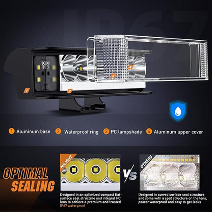 Nilight Side Shooter LED Light Pods with Amber DRL 6.5 Inch 2089LM Spot Flood Combo Offroad Driving Auxiliary Lights w/ 16AWG Wiring Kit for Truck ATV UTV Jeep