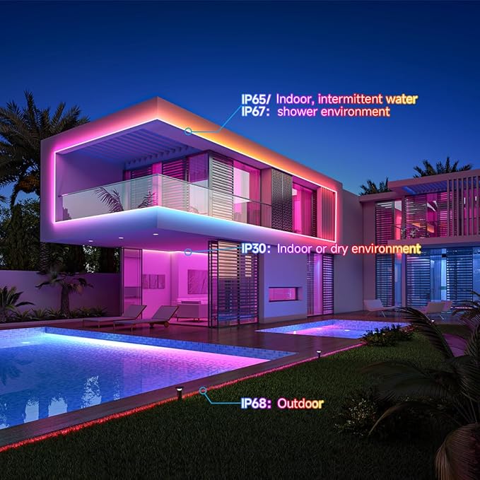 BTF-LIGHTING WS2811 IC=RGB+IC Addressable Color RGB LED Strip,16.4FT 60LED/m 10Pixels/m,IP65 Black PCB,UL Listed,Flexible DC12V Chasing Effect for Indoor Home Decor,3M Tape(No Adapter or Controller)