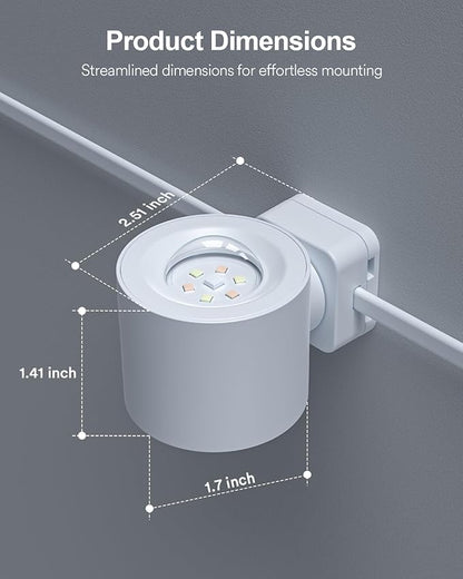 Lumary Smart Wall Sconces, World Cup Decor Up and Down Lighting, WiFi Color Changing Wall Lights for Bedroom, Living Room, Compatible with Alexa/Google Assistant, 9.2ft with 7 LEDs