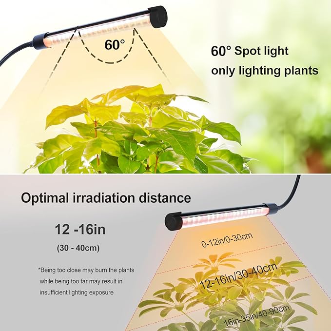 FECiDA 2026 6Head Grow Lights with Upgraded Stand, Big Coverage Grow Lights for Indoor Large Plants, Bonsai Tree, 4/8/12/16/20 Hr Timer, 54 Watt Power Draw, NO Need Adapter, 24"-76" Height Adjustable