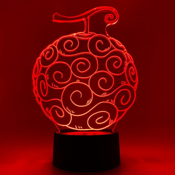 Otaku Lamps Gum Gum Fruit One Piece – Anime Lamp Figure Night Light, 16 Color RGB LED – 3D Anime Room Décor Gift for Otaku