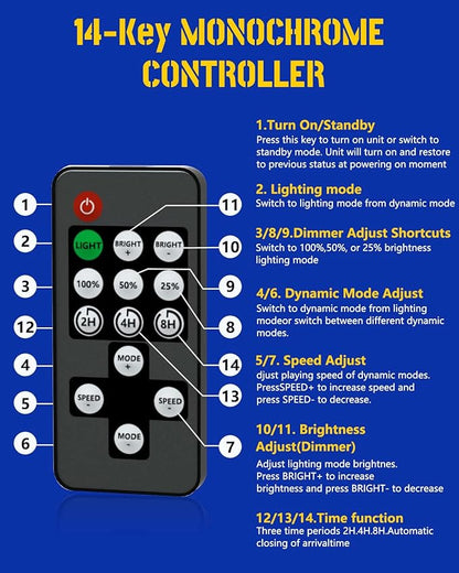DUOFU365 LED Remote Controller, DC 5-24V Mini Wireless Remote Controller for Single Color LED Strip Lights Switch Dimmer Control with Flashing Strobe Light Features, Time Fuction