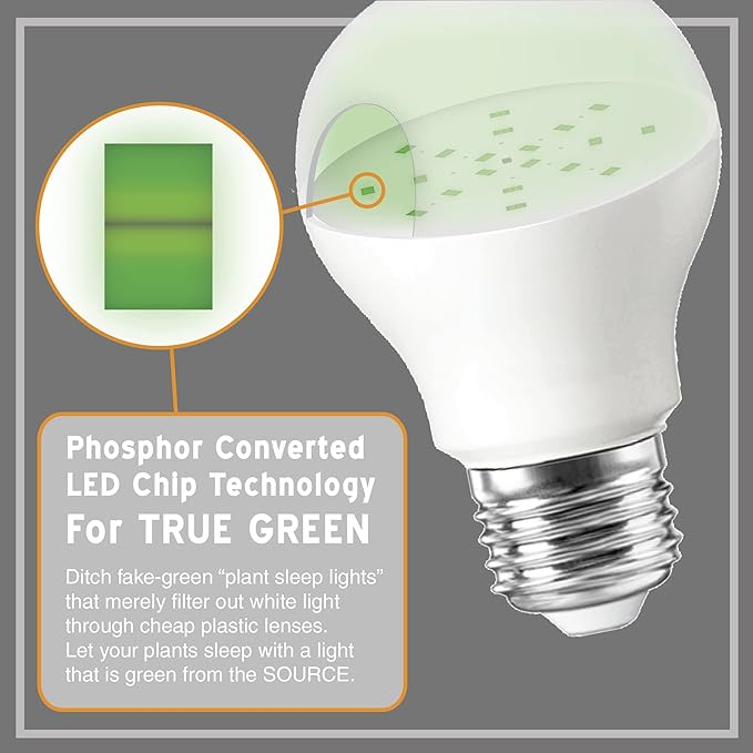 Miracle LED Almost Free Energy Multi-Plant LED Green Spectrum Grow Room Stasis Light Bulb for Plant Night Cycle