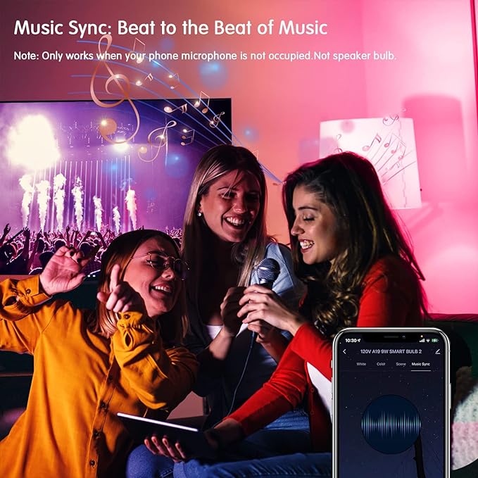 DAYBETTER Smart Light Bulbs, Alexa Light Bulb, WiFi Light Bulbs, RGBCW Color Changing Light Bulb A19 9W 800LM, Smart Bulbs That Work with Alexa & Google Assistant, Music Sync, No Hub Required, 12 Pack