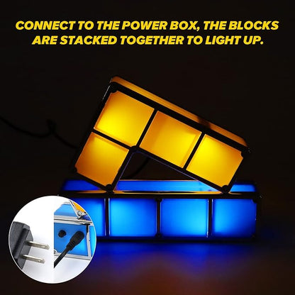 LOSCHEN Night Light,DIY Stackable LED 7 Colors Interlocking Induction Novelty Desk Lamp,3D Puzzle Magic Light Bright Toy for Kids Teens,Gamer Decor Ideal Gift