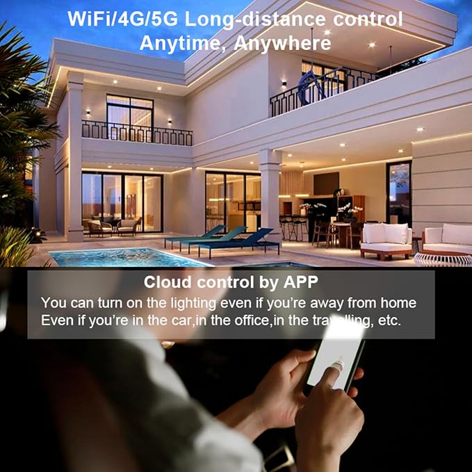 C03W RGB LED Controller, Tuya WiFi & 2.4G RF LED Dimmer for 4Pin SMD FCOB Strip, APP Control, Compatible with Alexa Google Home, Compatible with WR01RF RC03RFB RC04RFB RC05RFB Remote