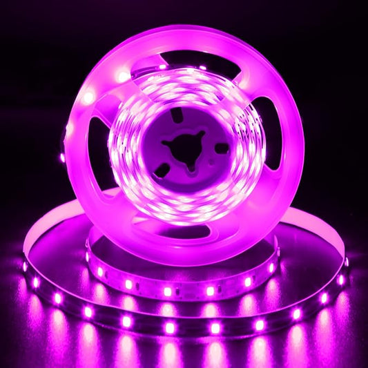 echosari Strip Lights USB 5V, 9.8Ft 180 LED Strip Lights Cuttable 2835 SMD Super Bright with Self-Adhesive DIY for Cabinet Photo Frames Desks Monitor Shelves Decor (Pink)