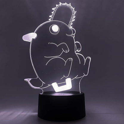 Otaku Lamps Pochita Chainsaw Man – Anime Lamp Figure Night Light, 16 Color RGB LED – 3D Anime Room Décor Gift for Otaku