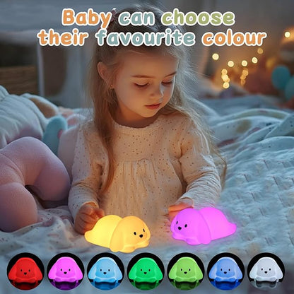 ZKLiLi Night Light for Kids Lamp, 16 Colors Lamp Cute, Dimmable Baby Night Lights for Nursery,Silicone Rechargeable Nightlight for Kids Room, Kawaii Room Decor (Dog)