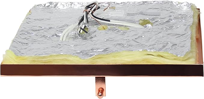 Elegant Designs FM1004-RGD Elipse Crystal 12 Inch Modern Metal 2 Light Squared Ceiling Flush Mount Fixture, Rose Gold