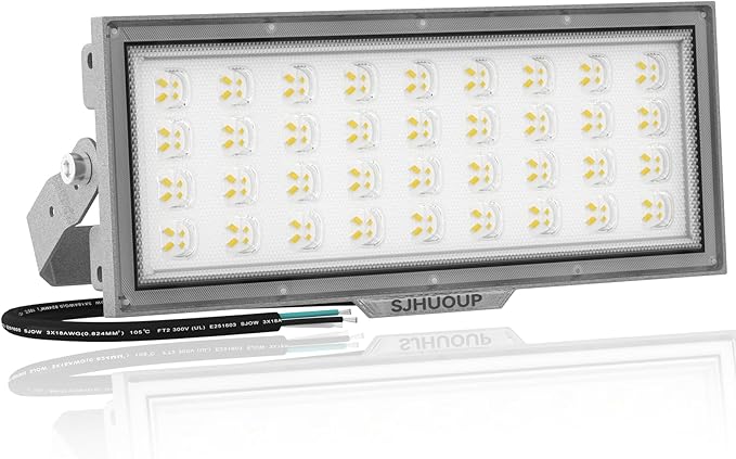 LED Flood Light Outdoor, Led Stadium Lights Super Bright Security Lights 100W, 13000Lumen, 6500K Daylight White, IP67 Waterproof