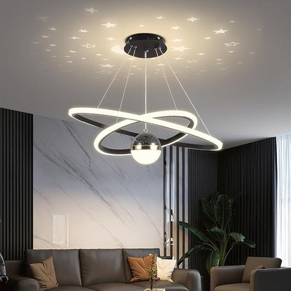 My Precious Modern Chandelier, Dimmable LED Chandelier with 3 Color Temp, Hanging Pendant Light for Kitchen Island, Modern Chandliers for Dinning Room, Bedroom, Living Room