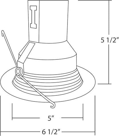 NICOR Lighting 5 inch Black Recessed Baffle Trim (15511BK)