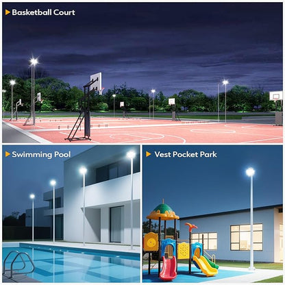 Leddictive 2 Pack LED Flood Lights Outdoor, 150W 15000LM Super Bright Floodlight Outside Work Light with 5.9FT Plug, IP65 Waterproof 6000K Outdoor LED Flood Light for Garage, Yard, Lawn, Garden
