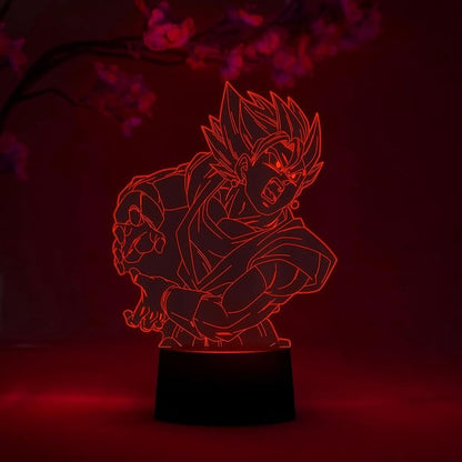 Otaku Lamps Super Saiyan God Super Saiyan Vegito Dragon Ball Super – Anime Lamp Figure Night Light, 16 Color RGB LED – Remote, 3D Anime Room Décor Gift for Otaku