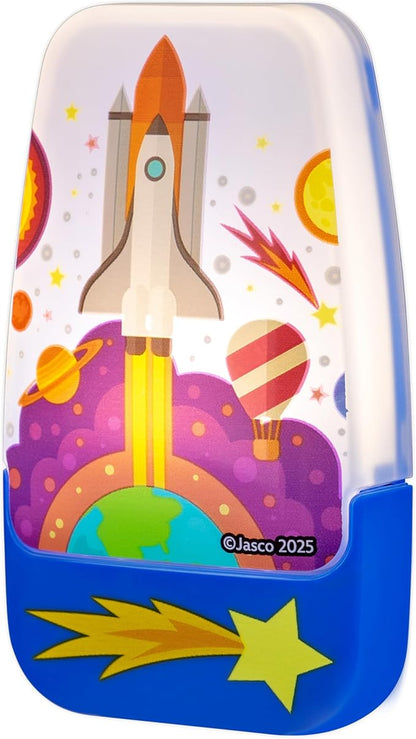 Lights by Night Rocket Space NightLight LED Lights for Kids Room Decor NightLights Plug in Wall Ambient Lighting for Girls Boys Bedroom Bathroom Nursery 81717