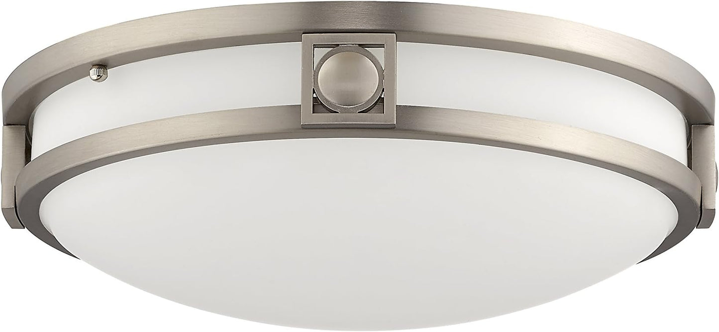 Livex Lighting 4487-91 Titania 2-Light Ceiling Mount, Brushed Nickel