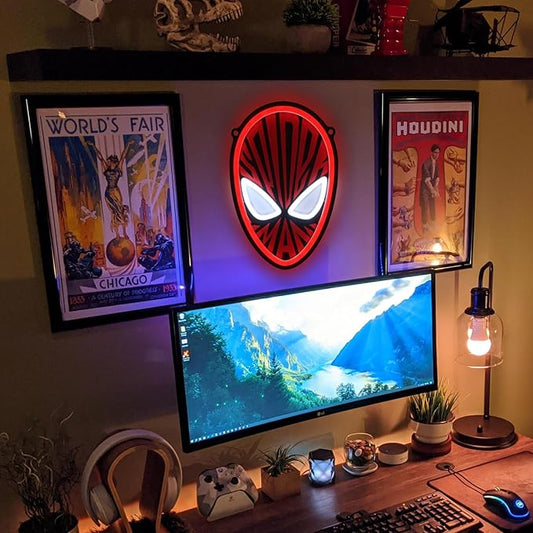 Spider-Man Neon Signs Anime LED Neon Lights USB Powered for Wall Decor Art Bedroom Mar-vel Fans Man Gave Bar Pub Party Game Children Kids Holiday Gift