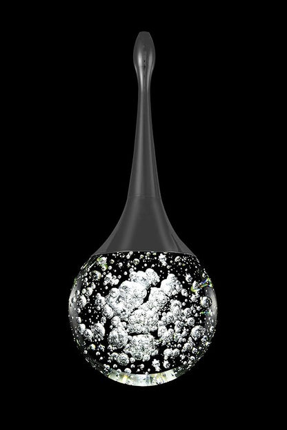 Flashing God Black 1 Light Crystal Pendant Lighting K9 Crystal Globe Pendant Chandeliers Crystal Bubble Chandeliers Kitchen Island Pendant Lighting Dimming LED 2700k 4500k 6000k