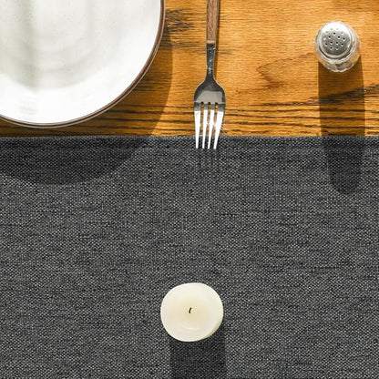 Artoid Mode Grey Table Runner, Seasonal Washable Kitchen Dining Table Decoration for Home Party Decor 13x120 Inch