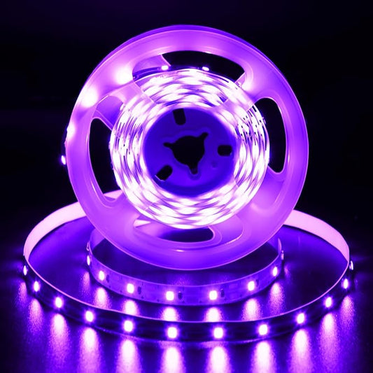 echosari Strip Lights USB 5V, 9.8Ft 180 LED Strip Lights 2835 SMD Super Bright with Self-Adhesive DIY for Cabinet Photo Frames Desks Monitor Shelves Decor (Purple)
