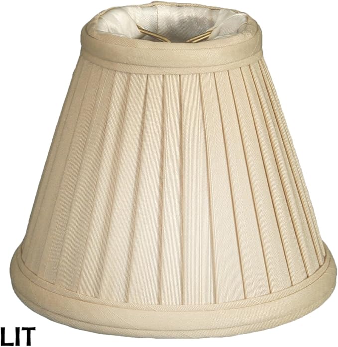 Royal Designs, Inc. CS-111BG-6 Pleated Empire Chandelier Shade, 2.5 x 5 x 4.25, Beige, 6-Pack