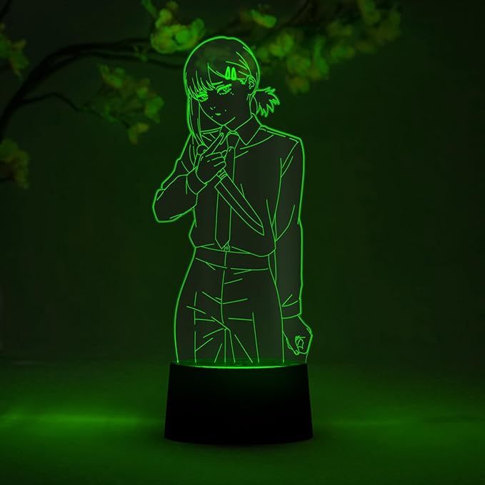 Otaku Lamps Kobeni Chainsaw Man – Anime Lamp Figure Night Light, 16 Color RGB LED – 3D Anime Room Décor Gift for Otaku