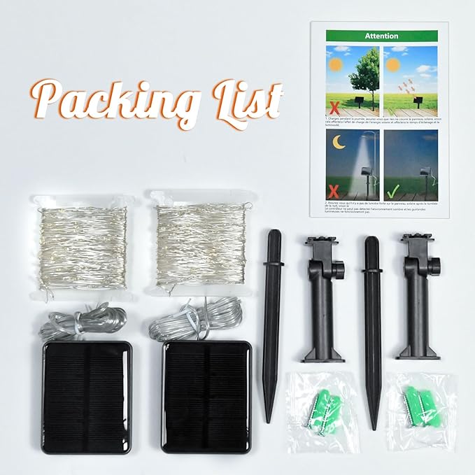 cshare Halloween String Lights Outdoor Waterproof, Solar Fairy Lights 16.4ft 50LED 8 Modes Orange Halloween Lights for Yard Outside Pathway Patio Party Backyard Decorations