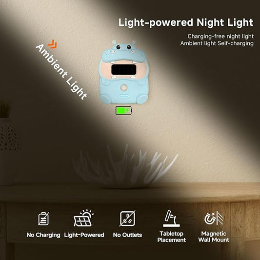 Light-Powered Motion Sensor Night Light, Magnetic Wall Mount/Tabletop, Auto On/Off, 3000K Warm White for Bedroom, Hallway, Bathroom, Kids Room, Best Thoughtful Gift for Holiday & Birthday