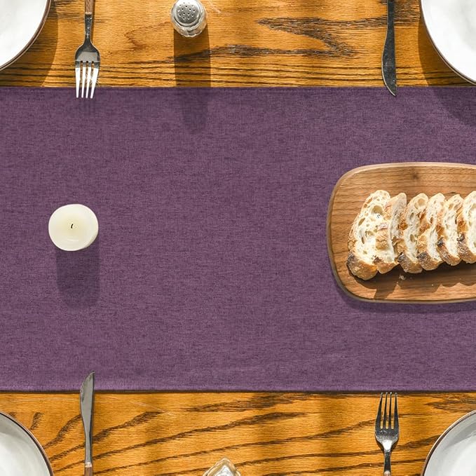Artoid Mode Purple Table Runner, Seasonal Summer Washable Kitchen Dining Table Decoration for Home Party Decor 13x108 Inch
