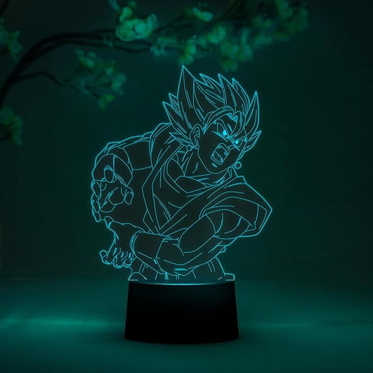 Otaku Lamps Super Saiyan God Super Saiyan Vegito Dragon Ball Super – Anime Lamp Figure Night Light, 16 Color RGB LED – Remote, 3D Anime Room Décor Gift for Otaku